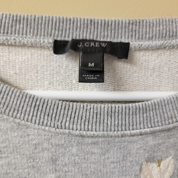 J. Crew Embroidered Sweatshirt Size Medium - Picture 2 of 4